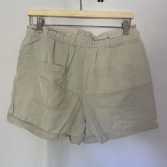 LOFT Beige Drawstring Elastic Waist Shorts Size M 15" Waist 3" Inseam lightweigh - Picture 8 of 9